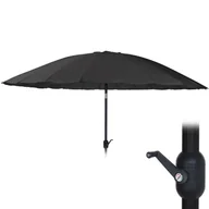 Parasole ogrodowe - Ambiance Parasol PLAŻOWY OGRODOWY 300 cm z korbką CZARNY 339103 - miniaturka - grafika 1