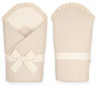 Rożki i beciki - CZAS BOBASA ROŻEK BECIK OTULACZ NIEMOWLĘCY MUŚLINOWY 80x80cm DWUSTRONNY PREMIUM BEŻOWY - miniaturka - grafika 1