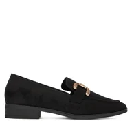 Mokasyny damskie - Mokasyny DeeZee RD2 Czarny - miniaturka - grafika 1