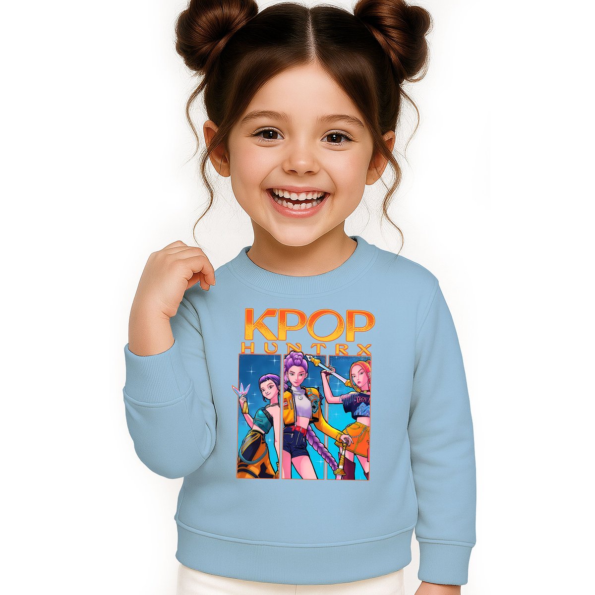 BLUZA DZIECIĘCA K-POPOWE ŁOWCZYNIE DEMONÓW HUNTRIX 146-152 BAWEŁNIANA