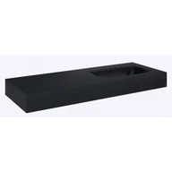 Umywalki - ELITA 168879 UMYWALKA DIMPLE 120 PRAWA (60+60) śCIENNA, MARMUR BLACK MATT - miniaturka - grafika 1