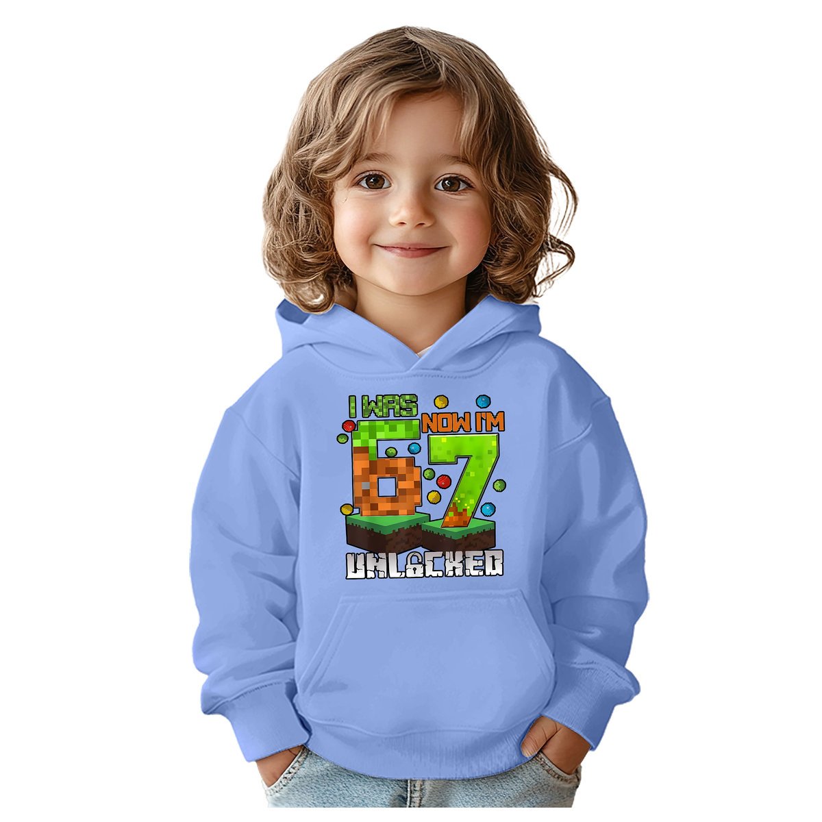 BLUZA DZIECIĘCA Z KAPTUREM 67 SIX SEVEN VIRAL 122-128 DLA DZIECKA PREZENT