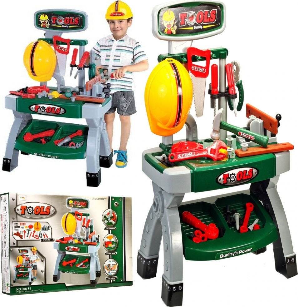 MalPlay WARSZTAT MAJSTERKOWICZA DUŻY 71CM KASK Narzędzia