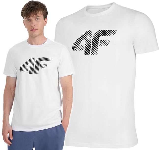 Koszulka Męska 4f T-shirt Podkoszulek Bluzka Sportowa Na Co Dzień 2257 M