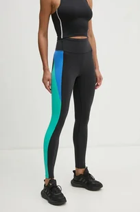 Reebok legginsy Lux Colourblock damskie kolor czarny wzorzyste 100205609 - Legginsy - miniaturka - grafika 1