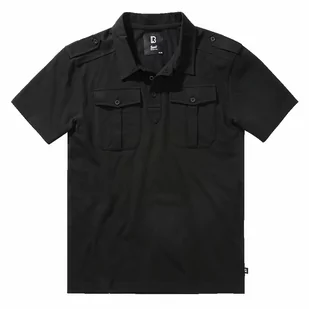 Koszulka Polo BRANDIT Jon z krótkim rękawem - czarna RATY 0% | PayPo | GRATIS WYSYŁKA | ZWROT DO 100 DNI - Odzież taktyczna i umundurowanie - miniaturka - grafika 1