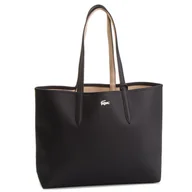 Torebki damskie - Lacoste Torebka Shopping Bag NF2142AA Black Warm Sand A91 - miniaturka - grafika 1