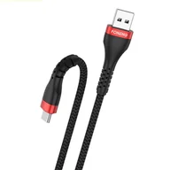 Kable - Kabel USB do USB C Foneng X82 3A, 1m (czarny) - miniaturka - grafika 1