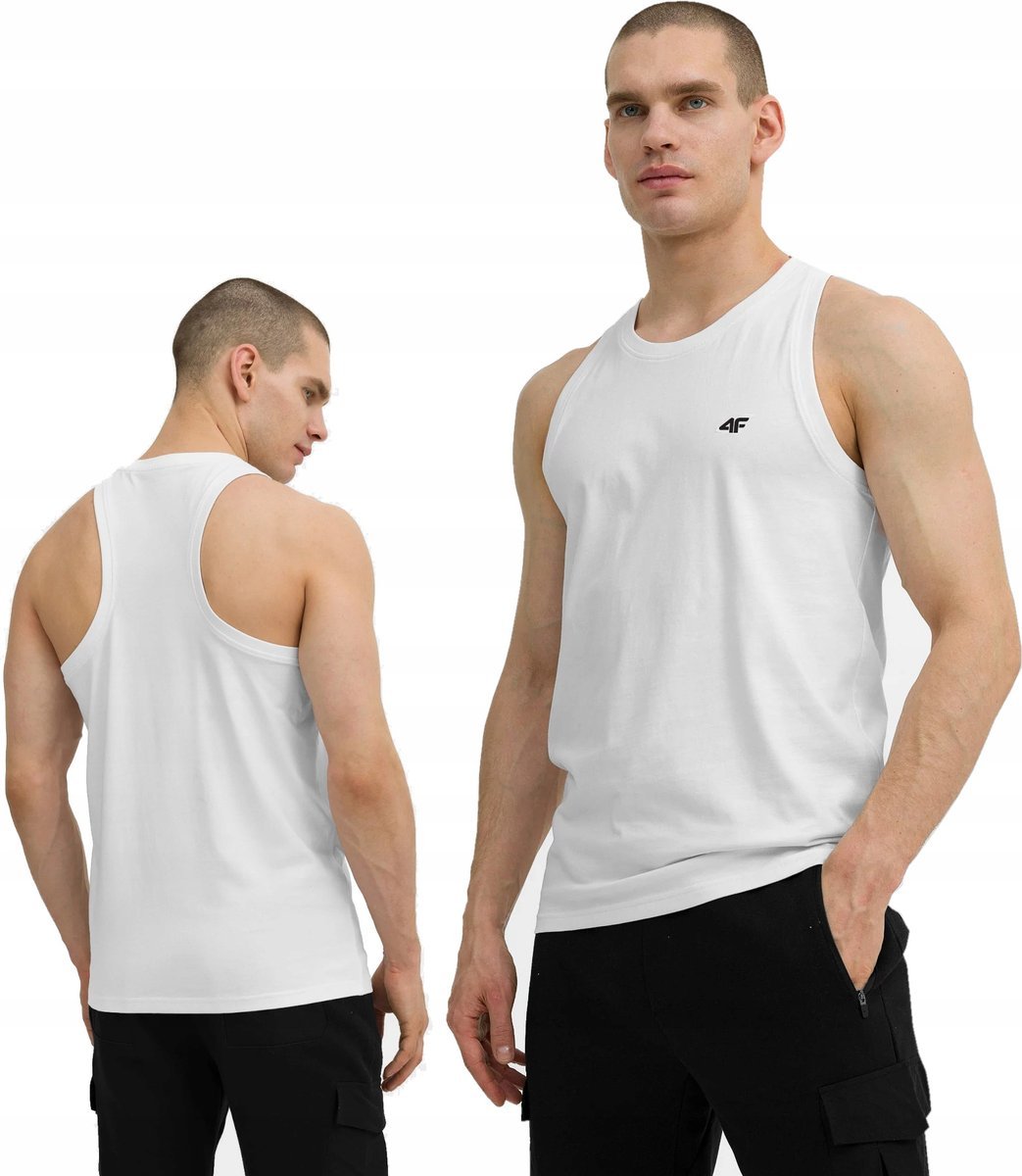 Męska Koszulka 4F Bez Rękawów M126 Biały L