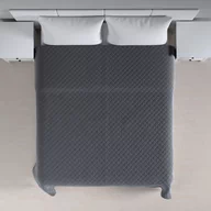 Narzuty - Narzuta pikowana w romby, grafitowy szary, 60 x 120cm, Posh Velvet - miniaturka - grafika 1