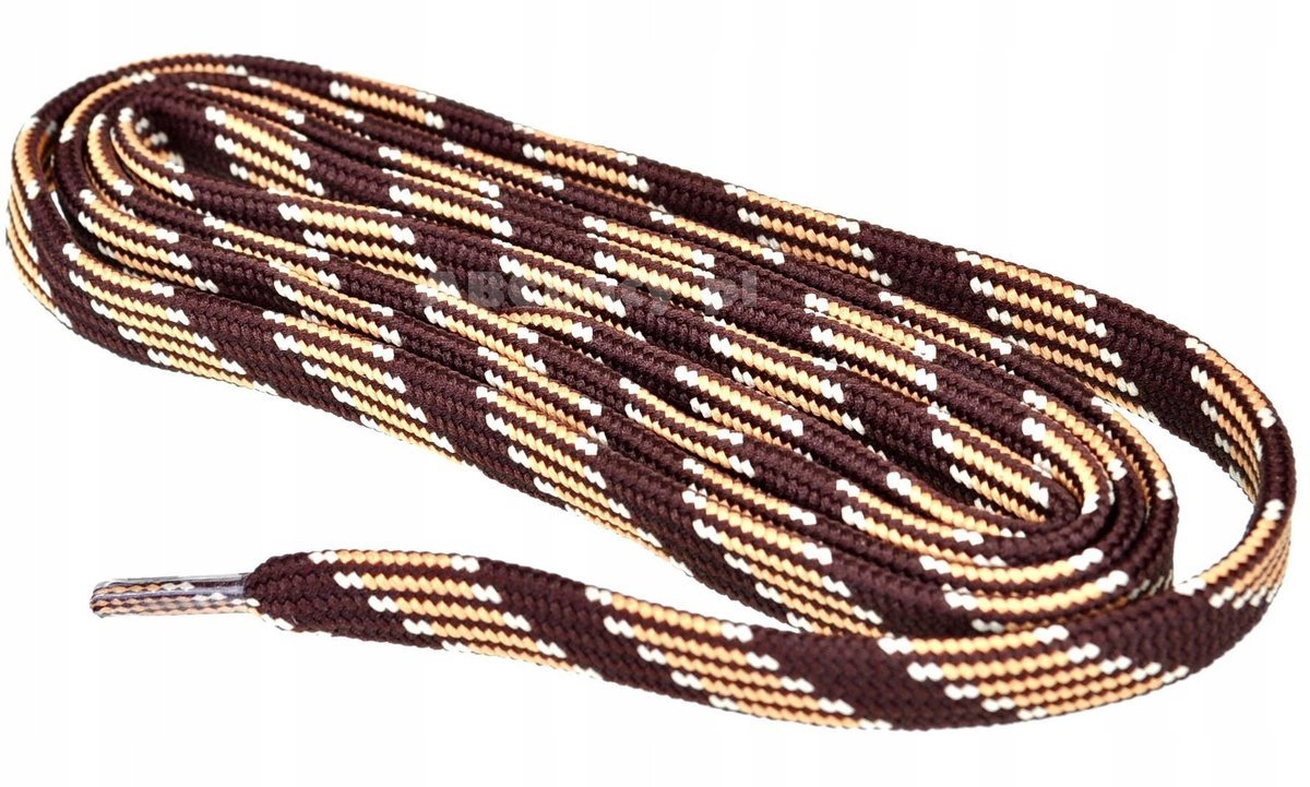 Sznurowadła BHP outdoor BEŻOWE BRĄZOWE Melanż SZEROKIE 0,9 Sznurówki 120 CM