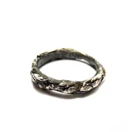 Pierścionki - Lawa - obrączka srebrna - miniaturka - grafika 1