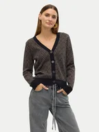 Swetry damskie - Vero Moda Kardigan Aria 10314507 Czarny Regular Fit - miniaturka - grafika 1