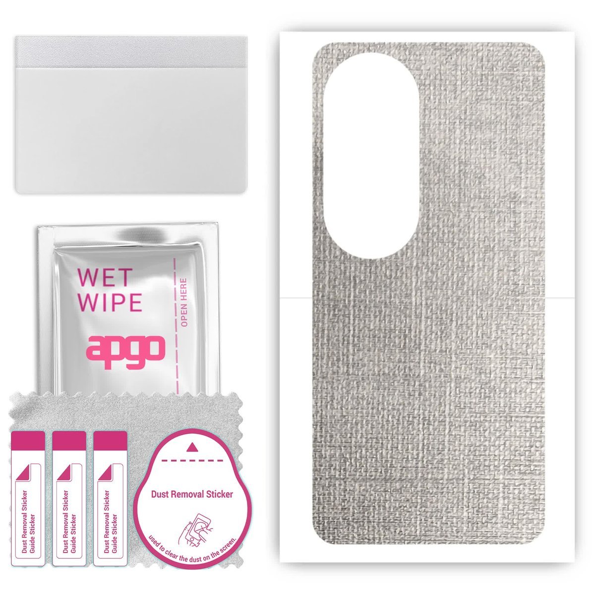 Folia naklejka skórka strukturalna na TYŁ do Vivo V40 - Tkanina Denim Szary - apgo SKINS