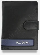 Portfele - Pierre Cardin, Portfel skórzany męski, Sahara, Tilak26 326A, czarny/niebieski, ochrona RFID - miniaturka - grafika 1