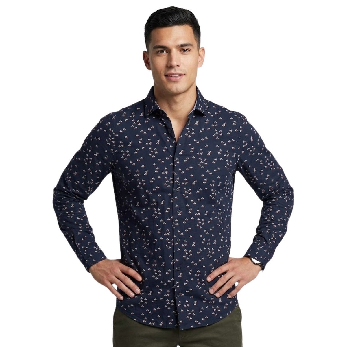 Koszula męska Tommy Hilfiger Boat Print Classic bawełniana wzorzysta-L