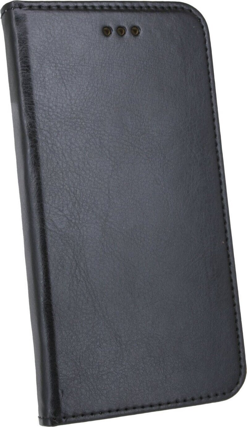 cofi1453 Eleganckie etui z prawdziwej skóry kompatybilne z iPhonem 13 Mini w kolorze czarnym z portfelem w stylu książki