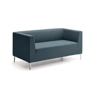 Inne meble biurowe - Sofa 2-osobowa CASUAL, tkanina CURA, granatowy - miniaturka - grafika 1
