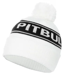 Czapka zimowa PIT BULL VERMEL biała - Czapki damskie - miniaturka - grafika 1