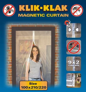Zasłona magnetyczna 100 x 220 cm biała - Zwalczanie i odstraszanie szkodników - miniaturka - grafika 1