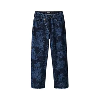 Spodnie damskie - Desigual jeansy damskie, niebieskie, 32, niebieski, 32 - grafika 1