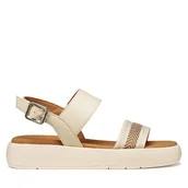 Sandały damskie - Sandały Geox D Camalei D650ND 05411 C1122 Écru - miniaturka - grafika 1