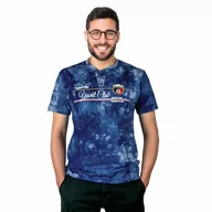 Koszulki męskie - KOSZULKA Męska T-SHIRT Haft DELIKATNA Bawełna CAPTAIN MIKE Niebieska 5XL - miniaturka - grafika 1