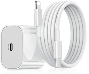 SZYBKA ŁADOWARKA DO IPHONE SIECIOWA USB C 20W + KABEL 1M LIGHTNING - Ładowarki do telefonów SZYBKA ŁADOWARKA DO IPHONE SIECIOWA USB C 20W + KABEL 1M LIGHTNING - Ładowarki do telefonów - miniaturka - grafika 1