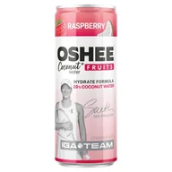 Napoje energetyczne i izotoniczne - Oshee Coconut Water + Fruits Napój gazowany malina 250 ml - miniaturka - grafika 1