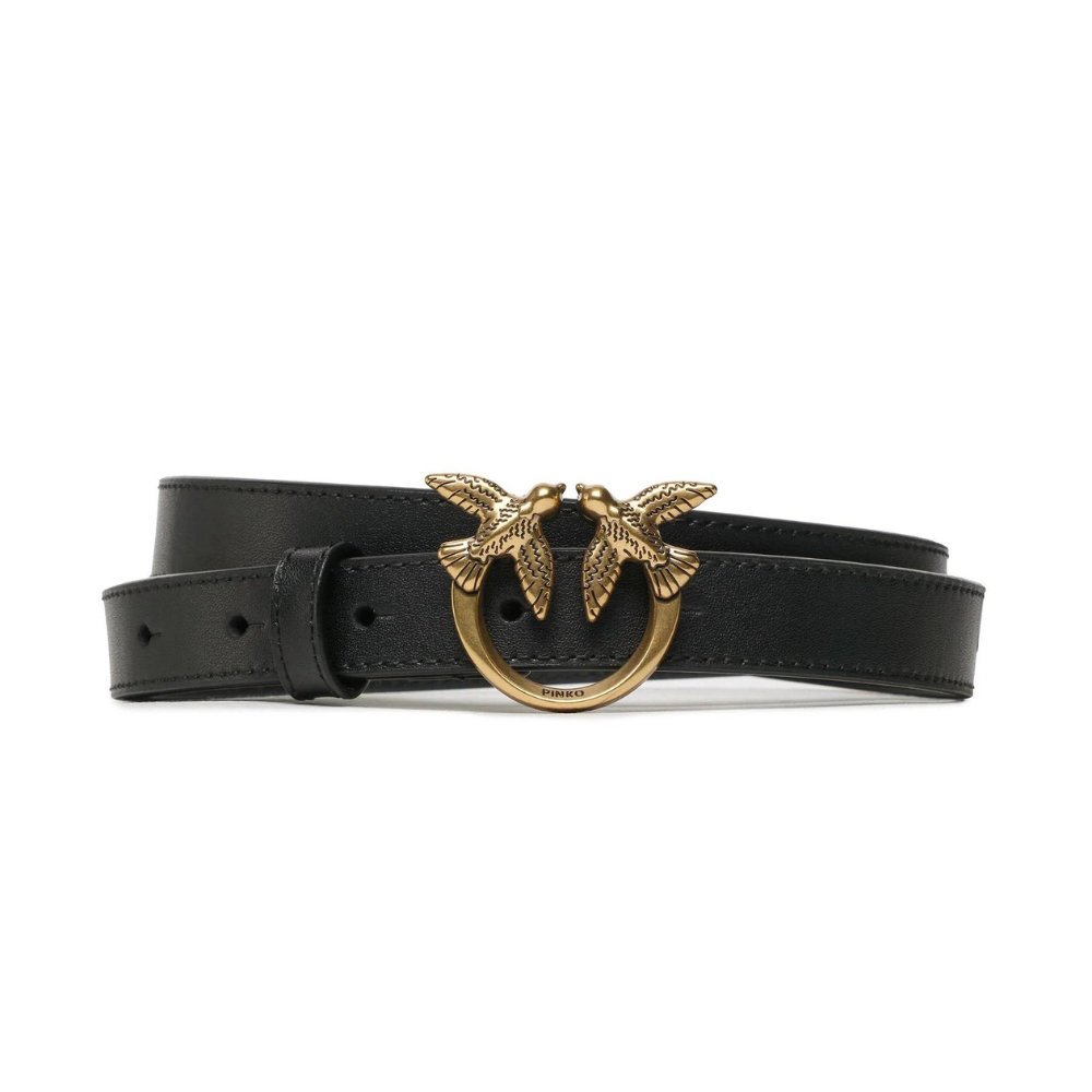 PINKO Czarny pasek damski Love Berry H2 Belt L