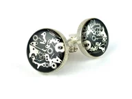 Spinki do mankietów i krawatów - SPINKI - Steam dream Black V - miniaturka - grafika 1