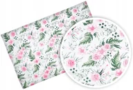 Prześcieradła dla dzieci - Prześcieradło do łóżeczka 140x70, z gumką - Bawełna 100% - Kwiaty różowe - miniaturka - grafika 1