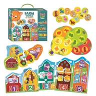 Pozostałe książki - Gra edukacyjna Farm world for toddlers RK1310-01 - miniaturka - grafika 1