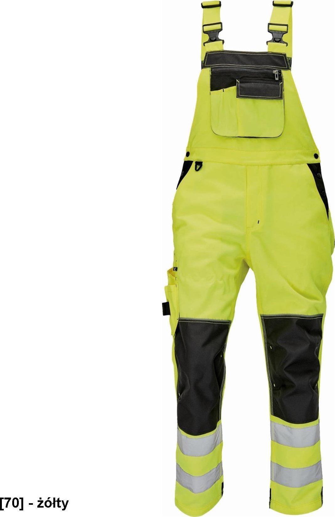 CERVA KNOXFIELD REFLEX OGRODNICZKI - spodnie ochronne, materiał hi-vis, 2 odblaskowe taśmamy, elastyczna talia - żółty 60