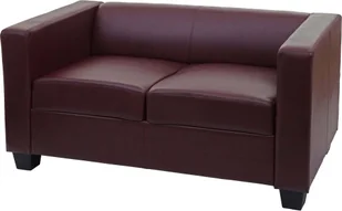 sofa 2-osobowa Kanapa do salonu Lille ~ imitacja skóry , czerwono-brązowy - Sofy i kanapy - miniaturka - grafika 1
