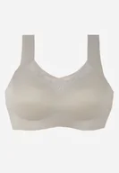 Biustonosze - Szary Sportowy Biustonosz z Usztywnieniem Ozdobiony Siateczkową Wstawką Edalissa - miniaturka - grafika 1