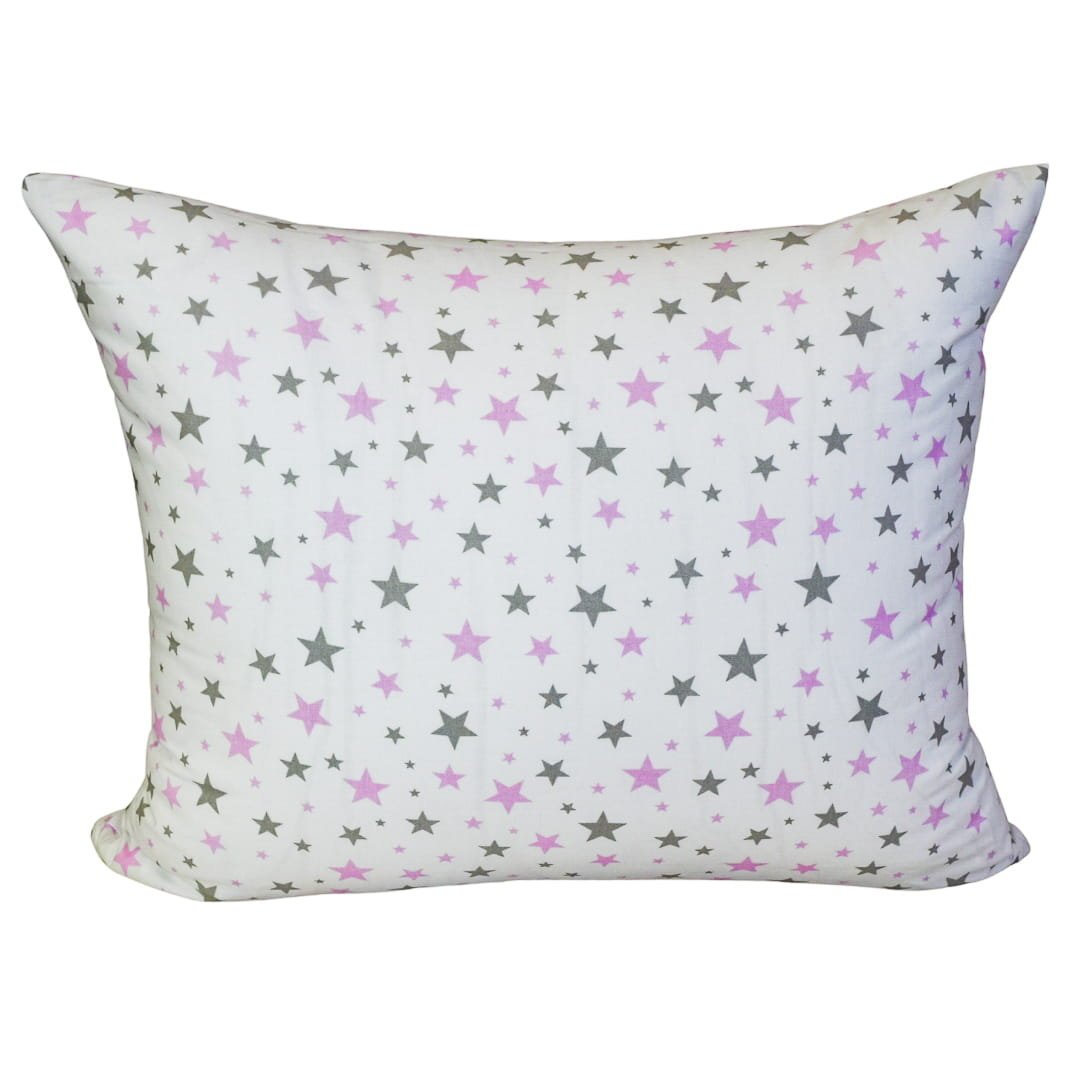 Poszewka Dziecięca 40x60 Bawełniana Gwiazdeczki Róż Wysoka Jakość Polski Producent