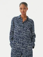 Koszule damskie - Tommy Hilfiger Koszula WW0WW44679 Granatowy Regular Fit - miniaturka - grafika 1