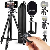 Selfie stick - TRIPOD UCHWYT SELFIE DO TELEFONU APARATU STATYW PRZENOŚNY LEKKI Z PILOTEM - miniaturka - grafika 1