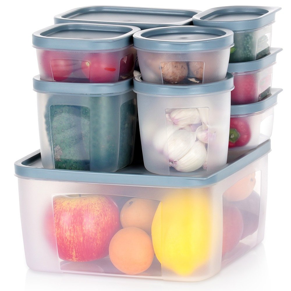 10x Pojemniki Kuchenne Przechowywania Żywności Zestaw Pojemników Kuchennych
