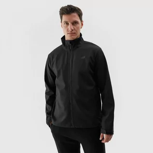 Kurtki męskie - Męska kurtka softshell wiatroodporna membrana 5000 4F 4FWSS24TSOFM235 - czarna - grafika 1