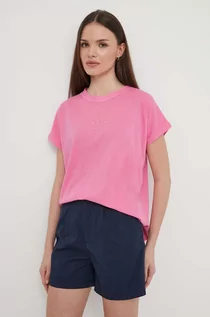 Koszulki sportowe damskie - North Sails t-shirt bawełniany damski kolor różowy 093372 - grafika 1