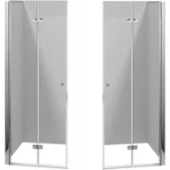 Kabiny prysznicowe - Zestaw Deante Kerria Plus kabina prysznicowa 90x80 cm prostokątna chrom/szkło przezroczyste (KTSX041P, KTSX042P) - miniaturka - grafika 1