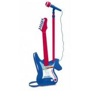 Instrumenty smyczkowe - Bontempi Bontempi 24 7540 gitara elektryczna ze stojakiem i mikrofonem jako wzmacniacz 24 7540 - miniaturka - grafika 1