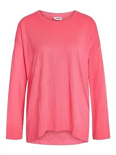 Noisy may Damski sweter Nmmathilde L/S O-Neck High/Low Top Noos, różowy (Hot Pink), XS - Swetry damskie - miniaturka - grafika 1