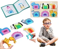 Puzzle - PUZZLE DREWNIANE EDUKACYJNE ZWIERZĘTA MONTESSORI - miniaturka - grafika 1