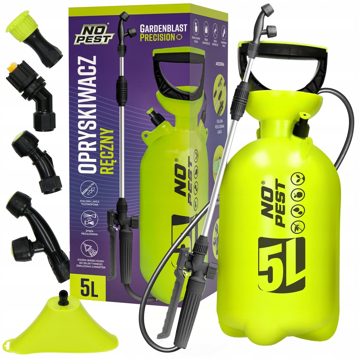 OPRYSKIWACZ CISNIENIOWY RECZNY DO OGRODKA OCHRONA ROSLIN WYGODNY DUZY