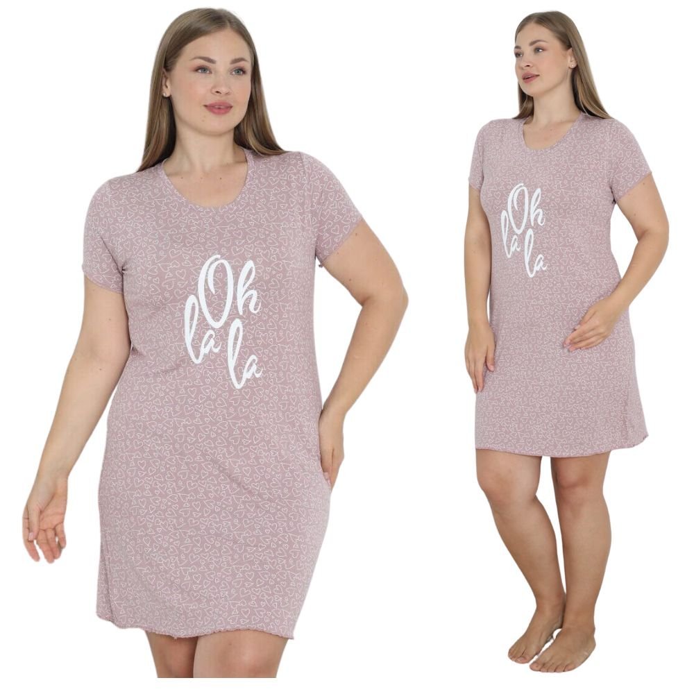 KOSZULA NOCNA DAMSKA MORELLA Z WISKOZY WISKOZA KRÓTKI RĘKAW LETNIA KRÓTKA NA LATO KOBIECA 3XL
