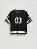 Koszulki dla chłopców - Reserved - T-shirt z nadrukiem - czarny - miniaturka - grafika 1