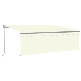 VidaXL Lumarko Automatycznie zwijana markiza z zasłoną, 4x3 m, kremowa 3069427 VidaXL - Markizy - miniaturka - grafika 1